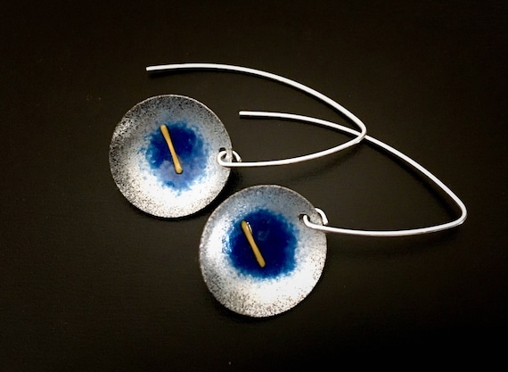 Fine Silver EnamelArt earrings