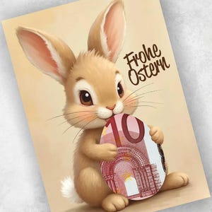 Druckvorlage Geldgeschenk Ostern, Vorlage zum Drucken, Geschenkidee zu Ostern, Geld zu Ostern, Bastelvorlage für weißen Karton, DIY, PDF