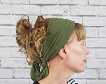 Non Slip Headscarf - Olive