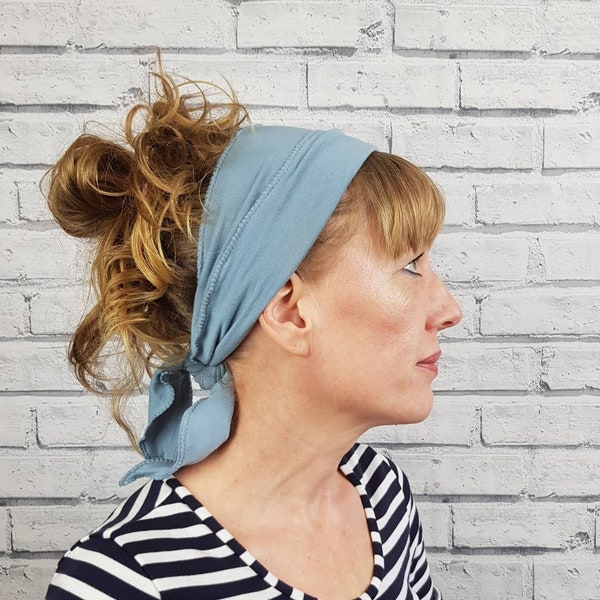 Non Slip Headscarf - Light Blue