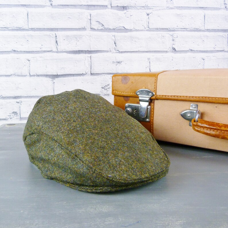 Mens Flat Cap Contemporary Dark Green Birdseye Yorkshire Etsy