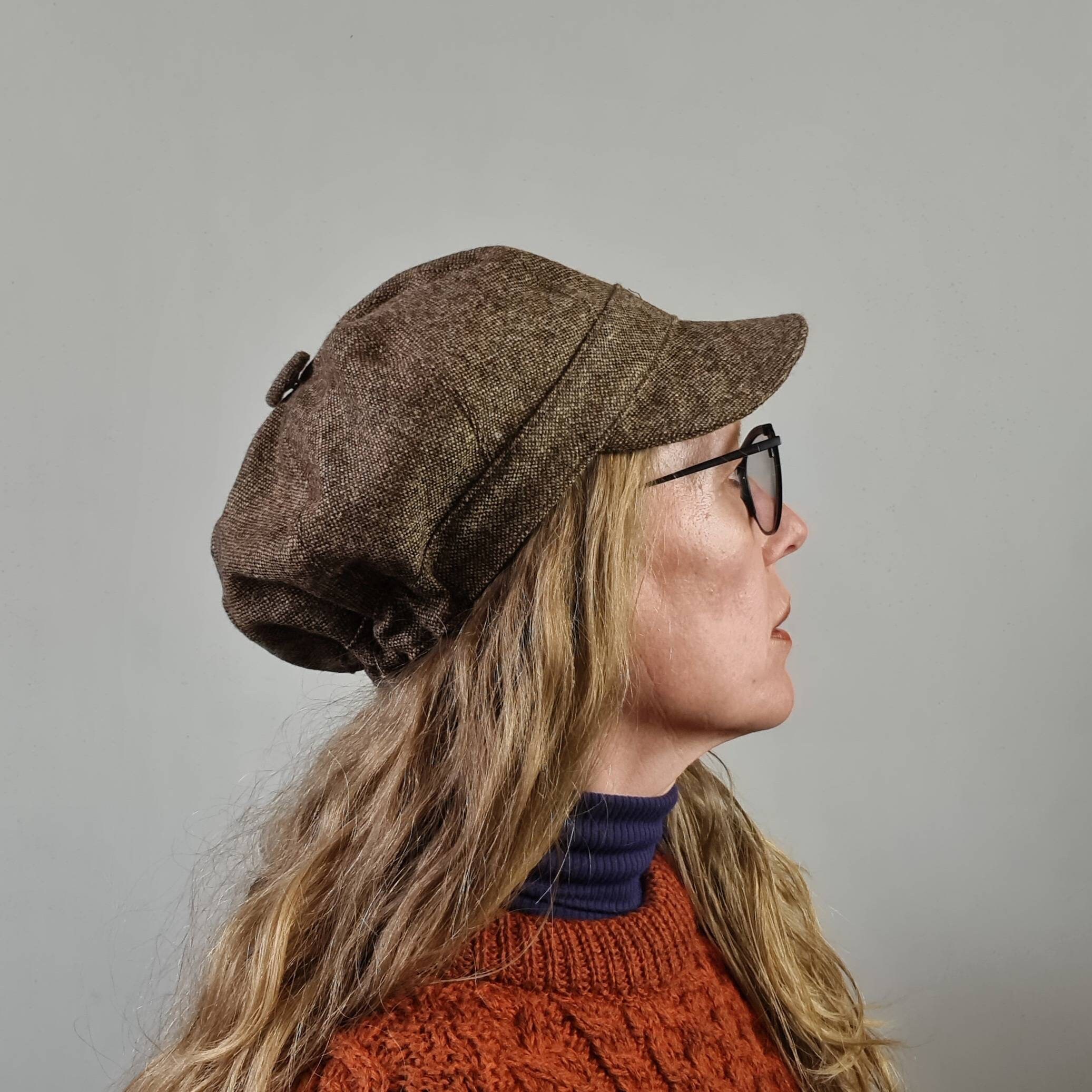 Baker Boy Hat Brown Yorkshire Wool Tweed