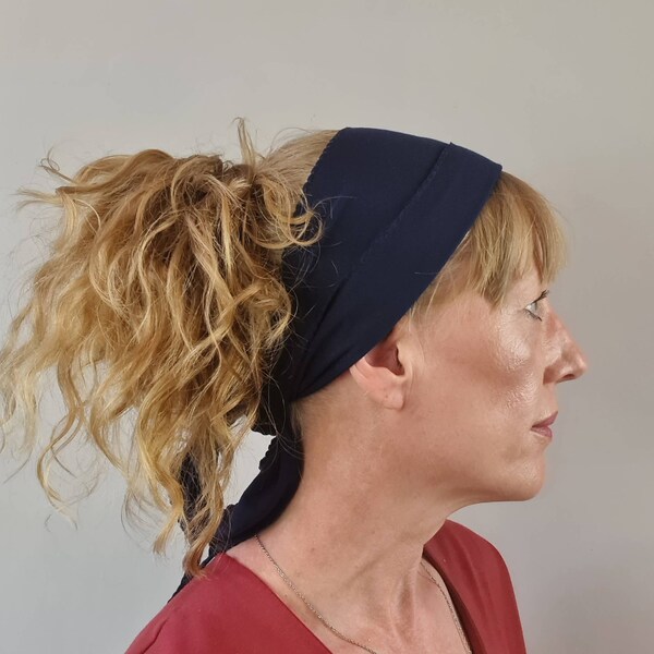 Non Slip Headscarf - Navy