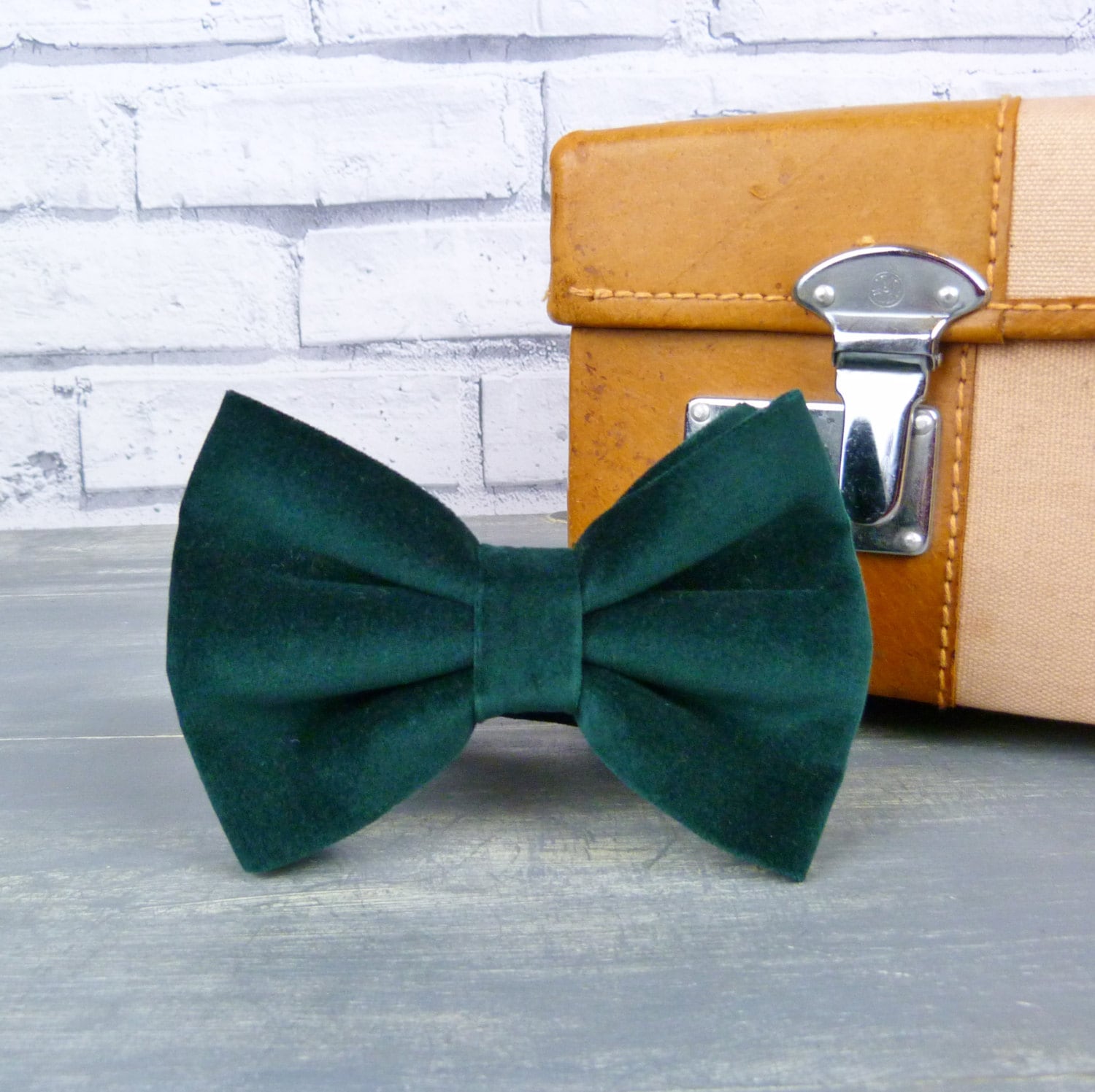 Oversized Velvet Bow Tie Dark Green Cotton Velvet Mens Etsy UK