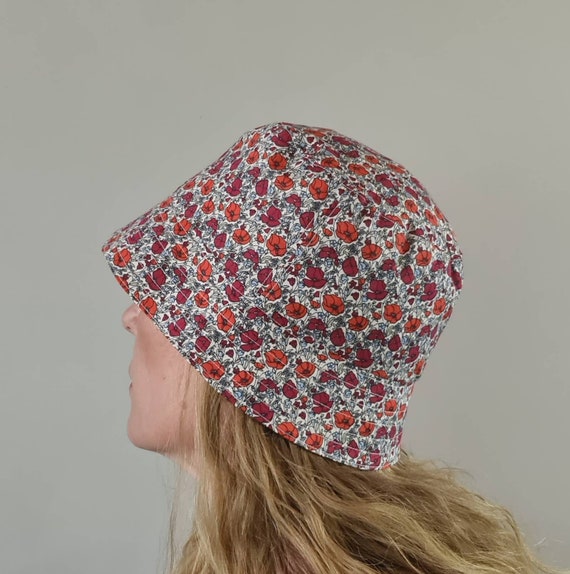 Liberty Print Bucket Hat Orange 