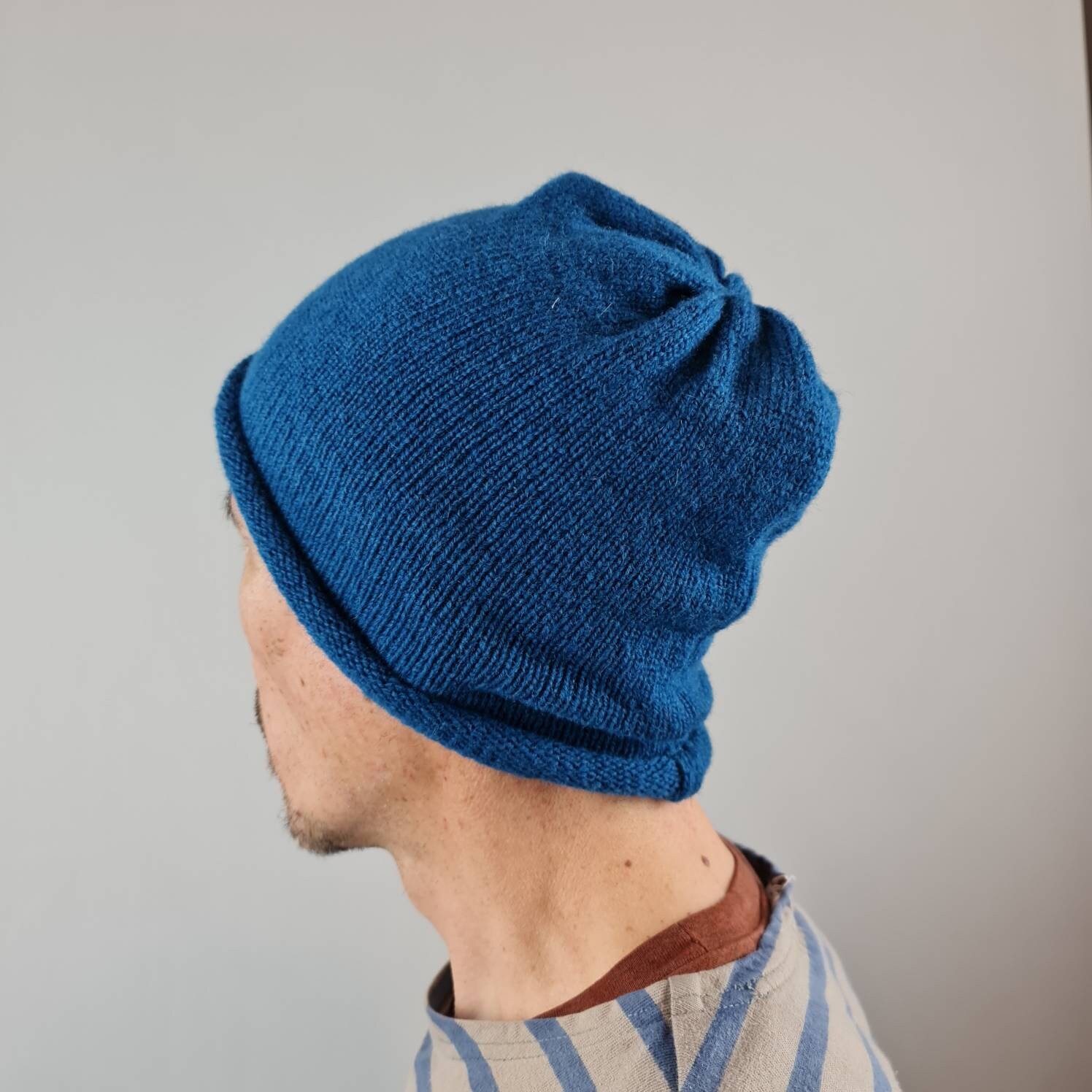 Eco Friendly Beanie Hat Teal British 