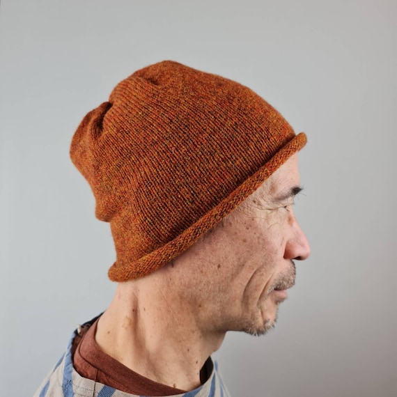 Eco Friendly Beanie Hat Rust British 
