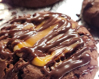 VEGAN - Chocolate Caramel Cookies - Sold By The Dozen