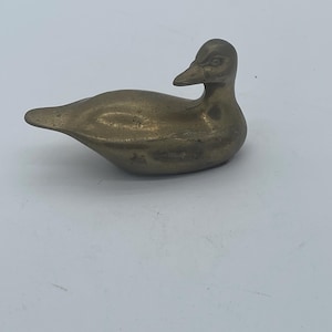 Vintage Brass Duck Figurine Paper Weight