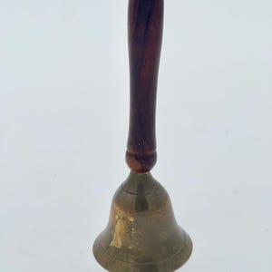 Vintage Small Brass Desk Bell: Farmhouse School Bell