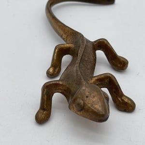 Lizard || vintage figure || reptile statue || vintage sculpture || Vintage Solid brass