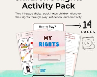 Children's Rights Activity Pack,  Elementary School (Digital Download), Printable Activity