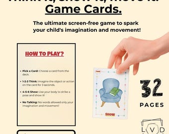 Creative Thinking Game Cards, Homeschool Activity (Digital Download)
