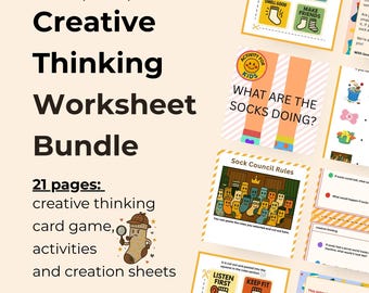 Creative Thinking, Storytelling Kids Activity Pack, Sock-themed Activities, Homeschool Activity, Montessori Inspired, Instant Download