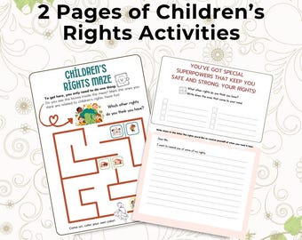 Children's Rights Activity Mini Game, Elementary School, (Digital Download), Printable Activity