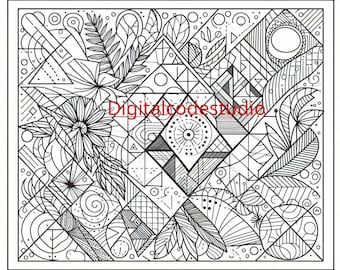 6 patterns to challenge you Colouring pages ,colouring book,AI generated, coloring  book, art work, digital, pictures