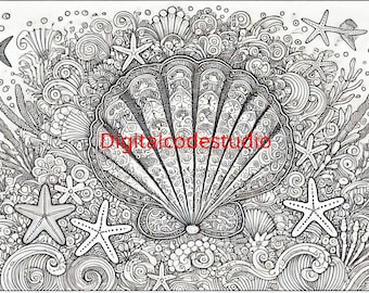Muschel und Meer Ausmalbilder