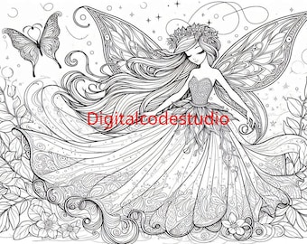 18 Feen Ausmalbücher