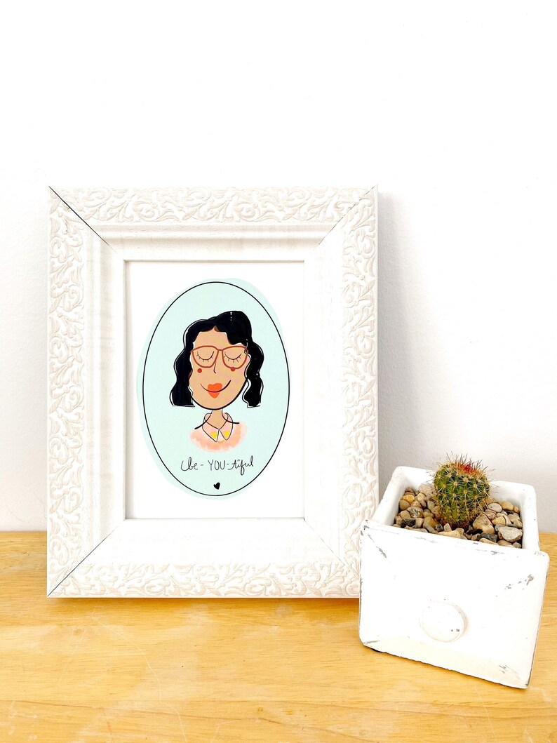 Self Care Gift, Cameo, Portrait of a Woman, Gift For Her, Gift For Mom, Gift for Girlfriend, Gift for Sister, HeidiandSeek image 4