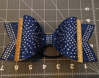 Customizable large tailless cheer bow dolly w/rhinestones