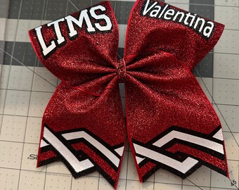 Glitter Cheer Bow personalized