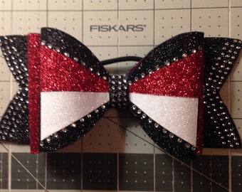 Large customizable tailless cheer bow dolly bow