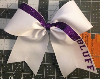 Custom personalized cheer bow