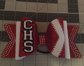 Large personalized tailess cheer bow