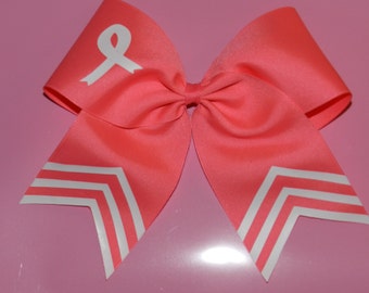 3" Texas Size Cheer bow - single layer - triple  trimed ends -  squad discounts neon pink white