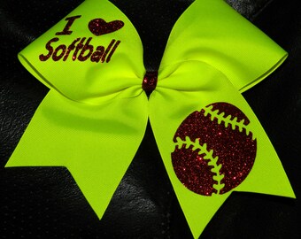 Personalized - 3" Texas Size Cheer bow - single layer -softball- team discounts
