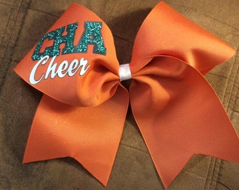 Customizable 3" Texas Size Cheer bow - single layer - squad discounts