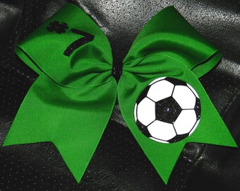Personalized - 3" Texas Size Cheer bow - single layer -soccer - team discounts