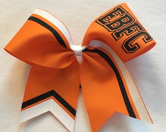 3" Texas Size Cheer bow - softball or baseball personalized