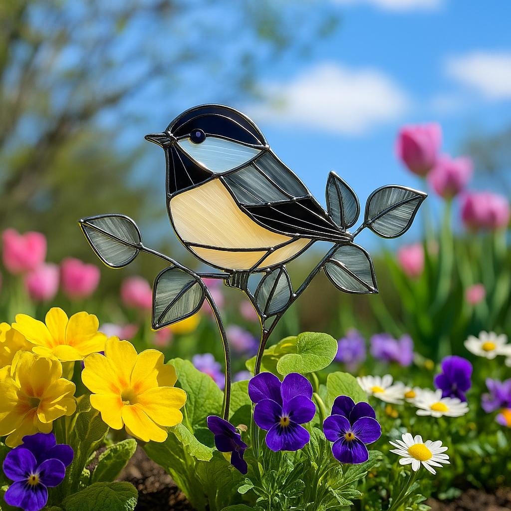 Bird Suncatcher,Speyang Panneau Oiseau De Fenêtre En Vitrail,Oiseaux Multicolores Sur Un Fil,Oiseau Attrape-Soleil,Attrape-Soleil Oiseau,Tentures De Vitrail Oiseaux,Décoration De La Maison Acrylique