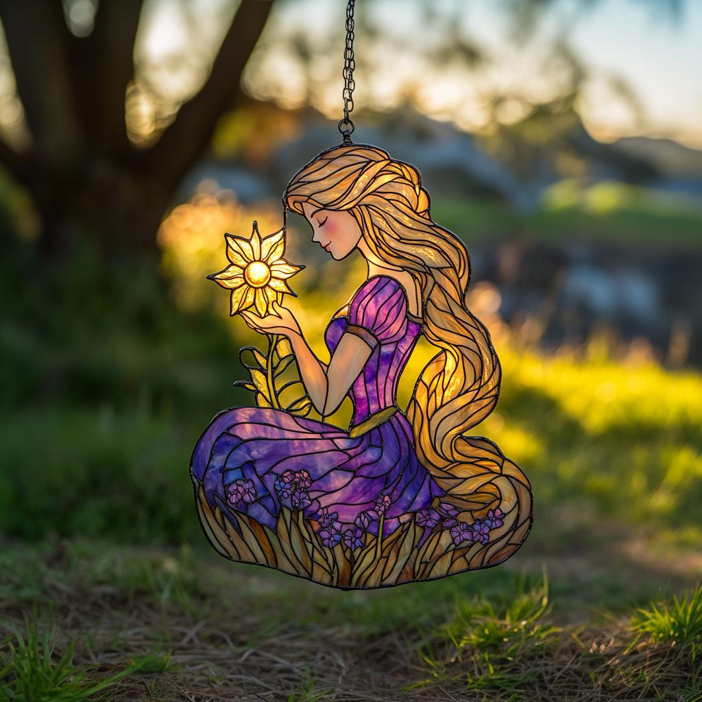 あっき様　ヌーヴェル　パープルステンドグラス 作品例】神々しい光のアート。Geminiで作った「ステンドグラス風」素材