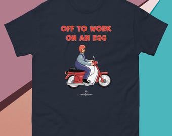 Off to work on an egg by Cliffcographics - Unisex classic tee