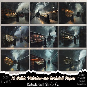 Bookshop Printable| Junk Journal Papers| London Bookshop| Victorian Bookshop Scrapbooking Paper| Reading Journal Papers| Book Nerd|Book Art