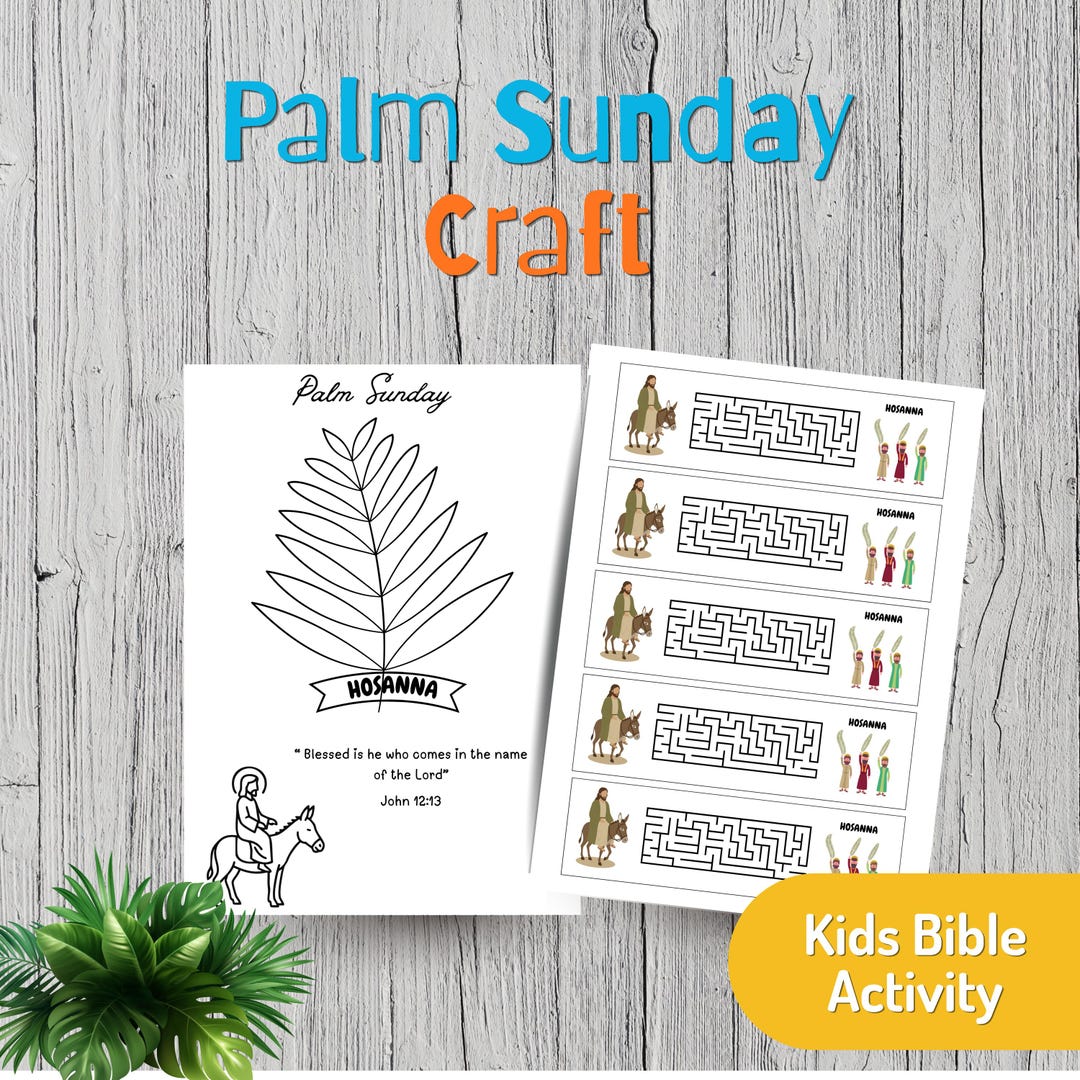 Palm Sunday Craft Printable for Kids | Christian Activity Sheets ...