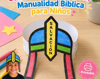 Casco de Salvación Manualidad Bíblica para Niños |アルマドゥラ・デ・ディオス・インプリミブル | Actividad Cristiana para Escuela Dominical y VBS PDF