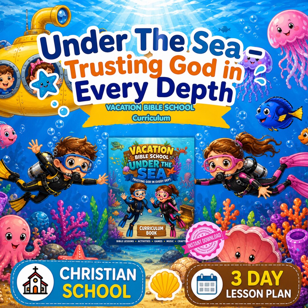 Under the Sea VBS Curriculum, 3 Day Lesson Plan, Bible Activities Kids ...