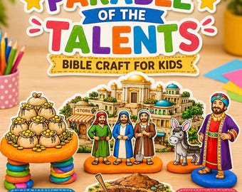 Parable of the Talents Bible Craft for Kids Printable Puppet Story Sunday School Activity