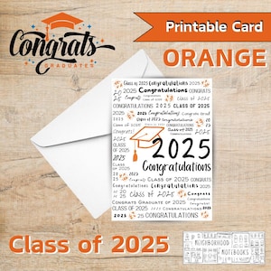 Carte de remise des diplômes à imprimer pour la promotion 2025, impression à la maison Carte de remise des diplômes félicitations pour la promotion 2025, téléchargement numérique pour la promotion 2025