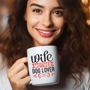 Frau Mutter Hundeliebhaber Kaffeetasse Hundemutter Geschenk für Hundeliebhaber Perfekte Geschenkidee für Tierbesitzer und Hundemütter Ideales Geschenk für Haustiereltern