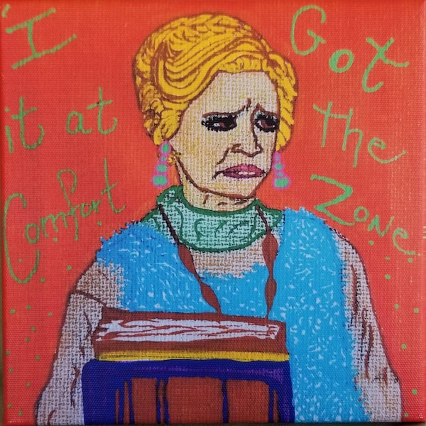 My Original Jerri Blank painting printed on 8x8 high quality canvas / Amy Sedaris / Strangers With Candy