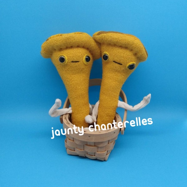 Jaunty Chanterelle - mushroom soft action figure