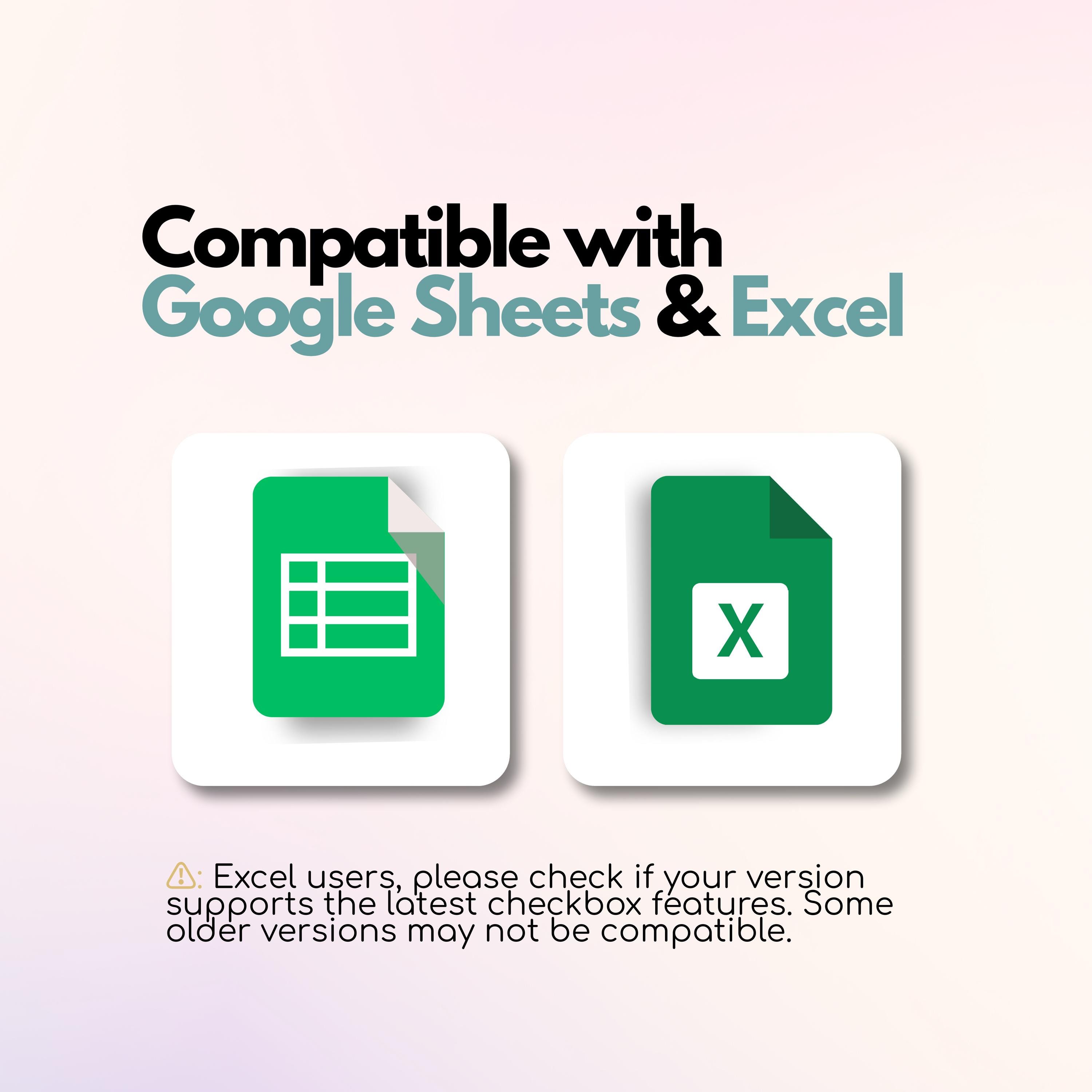 Cat Habit Tracker: Excel & Google Sheets, Goal Planner (digital ...