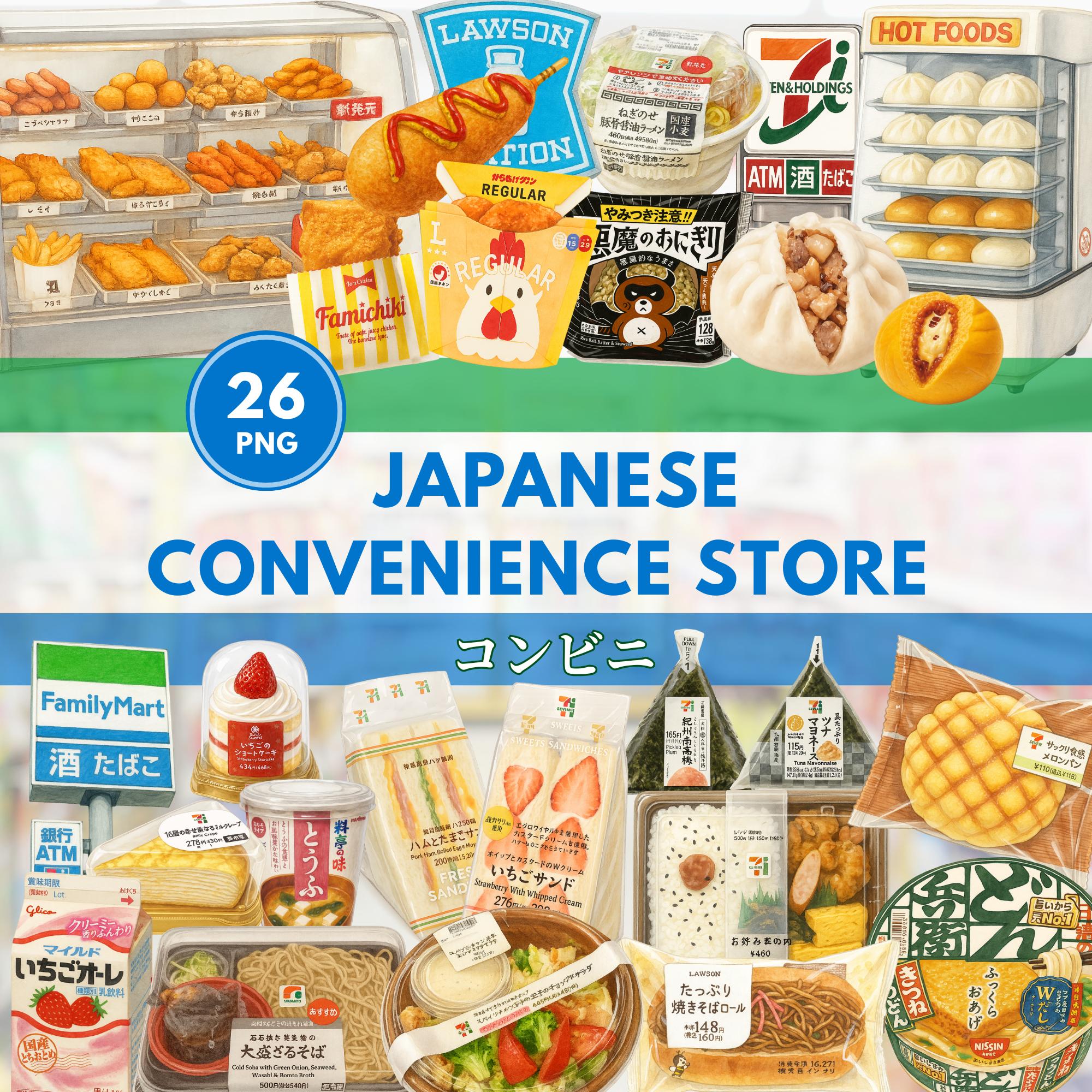 Japanese Convenience Store PNG | 26 Kawaii Japanese Food Clipart