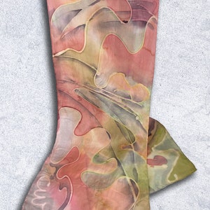 Hand painted silk scarf, one of a kind, gift for woman