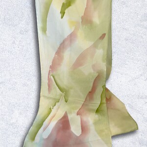 Hand painted silk scarf, one of a kind, gift for woman
