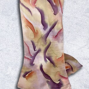 Hand painted silk scarf, one of a kind, gift for woman